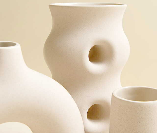 Vases in different shapes to represent unique personalized mental health care